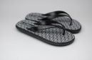 Delivery Slippers Las Espadrillas F6574-2713 Made in Italy unisex (black/white)