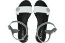Women sandals Las Espadrillas JELLY 2 V6565-2713 Made in Italy (black/gray/white) описание