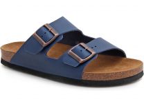 Mens sandals Las Espadrillas 06-0189-004 unisex (Burgundy/blue)