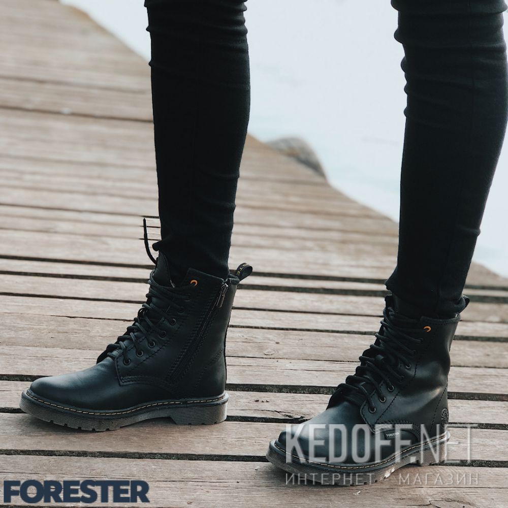 Ботинки Forester Serena Black Zip 1460-27 Фото 12