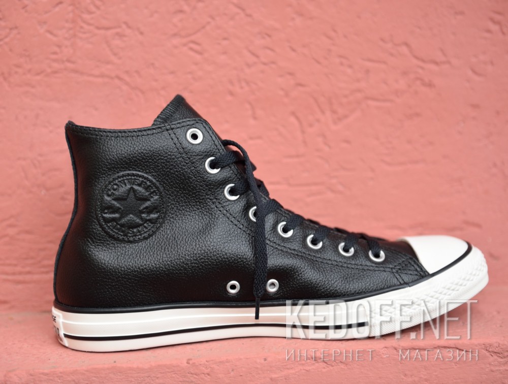 Мужские кеды Converse Chuck Taylor All Star Tumble Leather 157468C    (чёрный) Фото 14