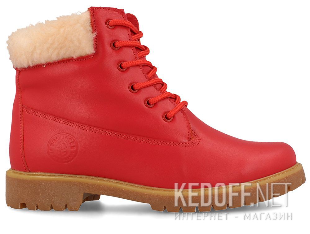 Оригинальные Женские ботинки Forester Red Lthr Yellow Boot  0610-247