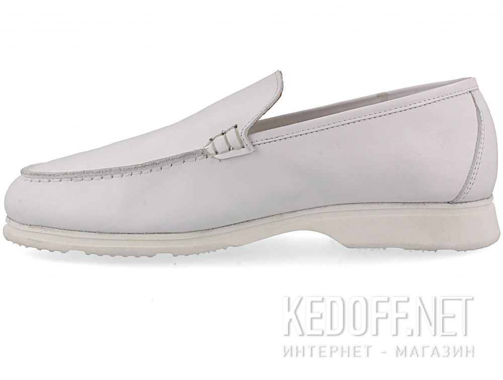 Women's moccasins Las Espadrillas Soft Leather 417-13 Optical White купить Украина