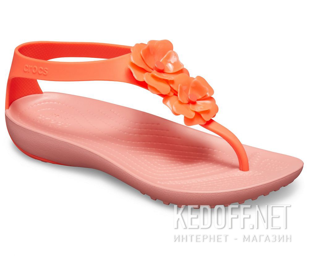Купить Женские сандалии Crocs Serena Embellish Flip W Bright Coral/Melone 205600-6PT