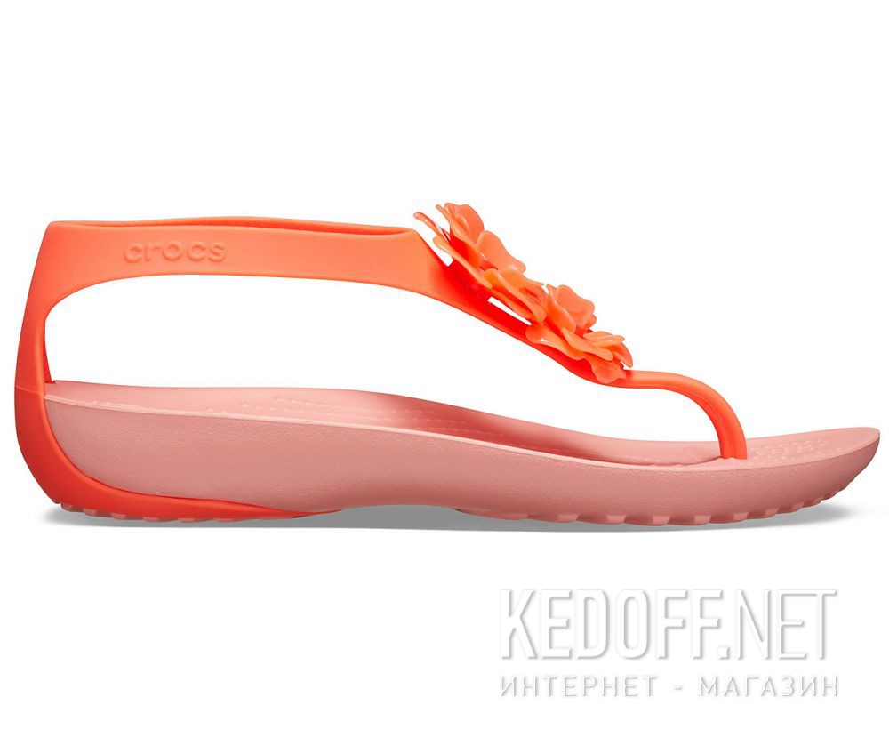 Womens sandals Crocs Serena Embellish Flip W Bright Coral/Melone 205600-6PT купить Украина
