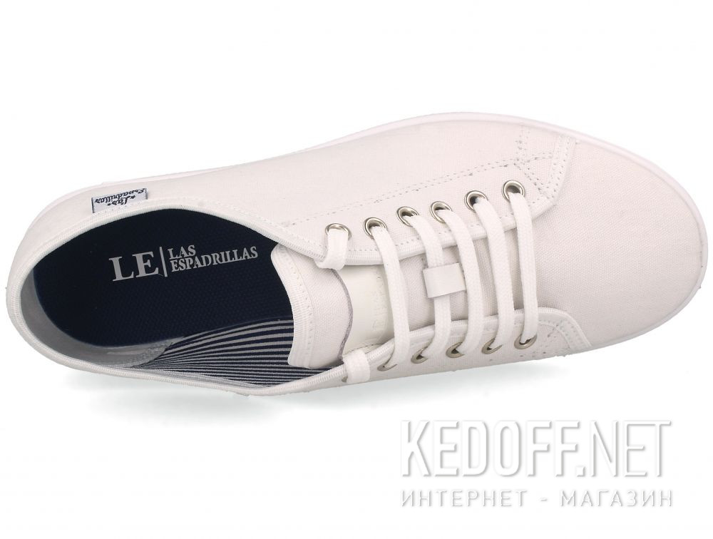 White sneakers Las Espadrillas All White 6099-1313 описание