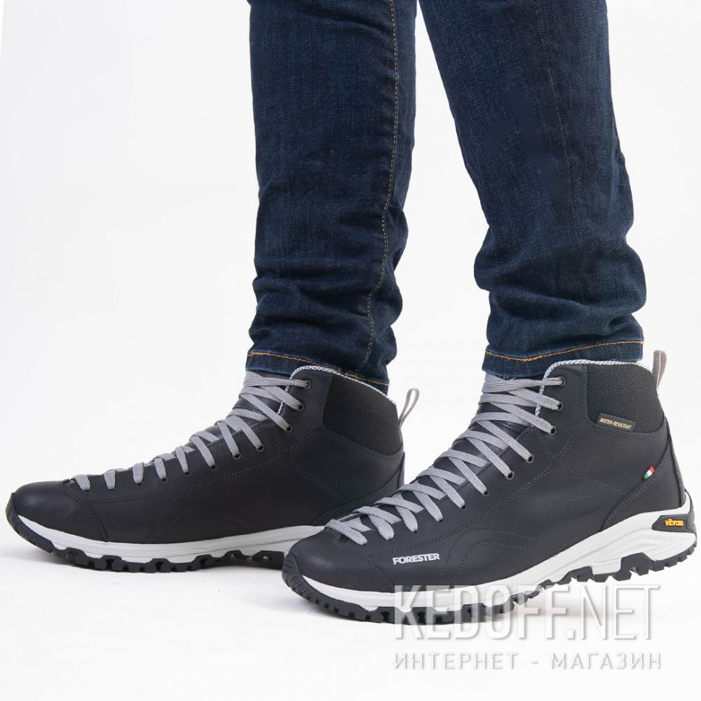 Чоловічі черевики Forester Black Vibram 247951-27 Made in Italy Фото 12