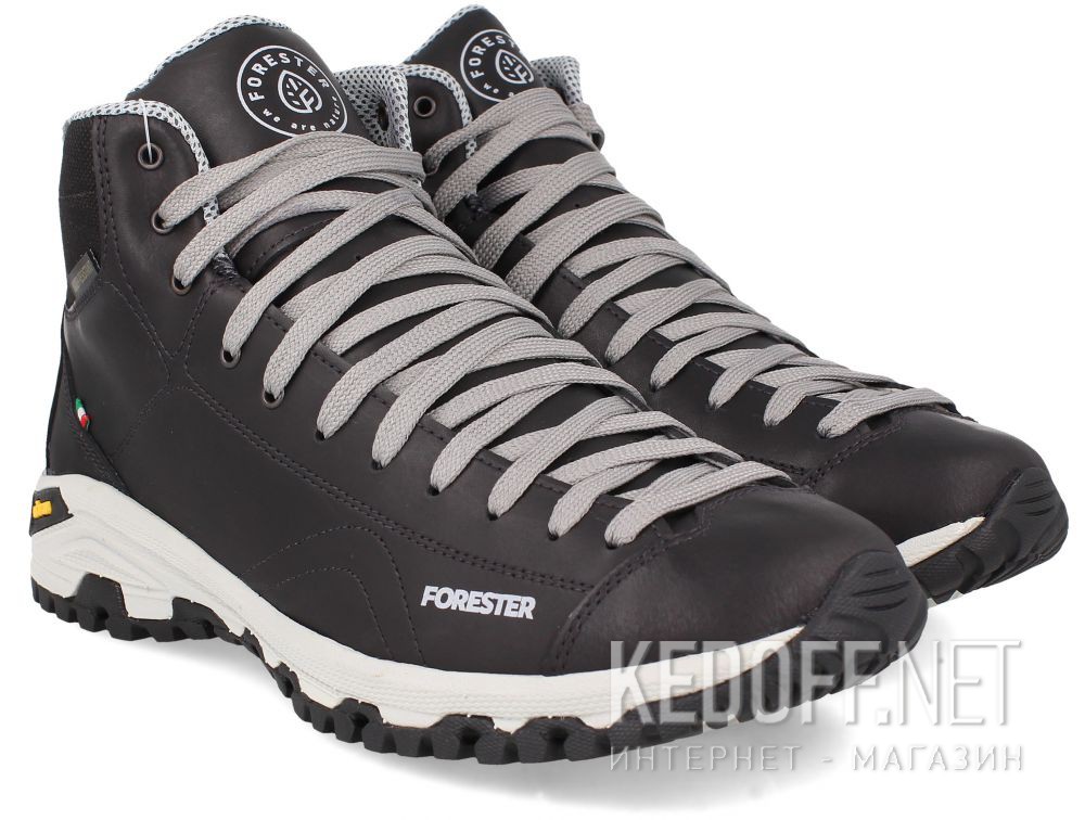 Доставка Мужские ботинки Forester Black Vibram 247951-27 Made in Italy