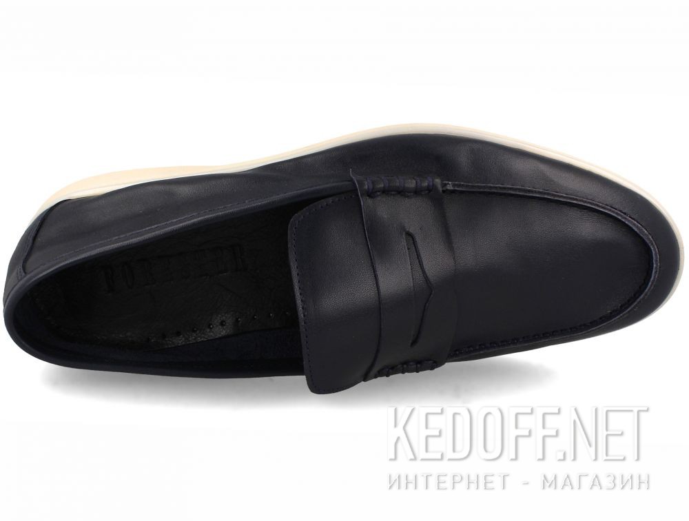 Мужские мокасины Forester Alicante 3681-89 Navy Leather все размеры