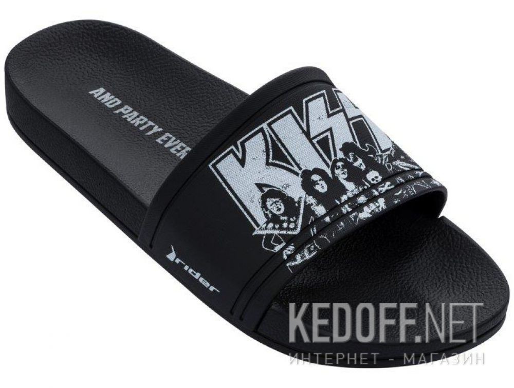 Black flip flops Rider Slide Bands KISS Ad 82812-21194 купить Украина