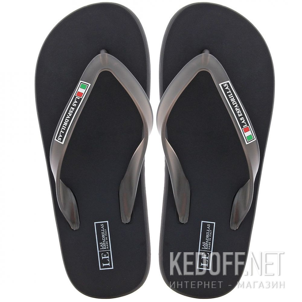 Цены на Men's flip flops Las Espadrillas 7201-27 Made in Italy (black)