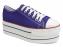 Womens textile shoes Las Espadrillas 6408-24 (purple)