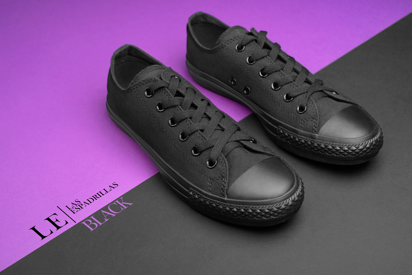 black-canvas shoes las espadrillas