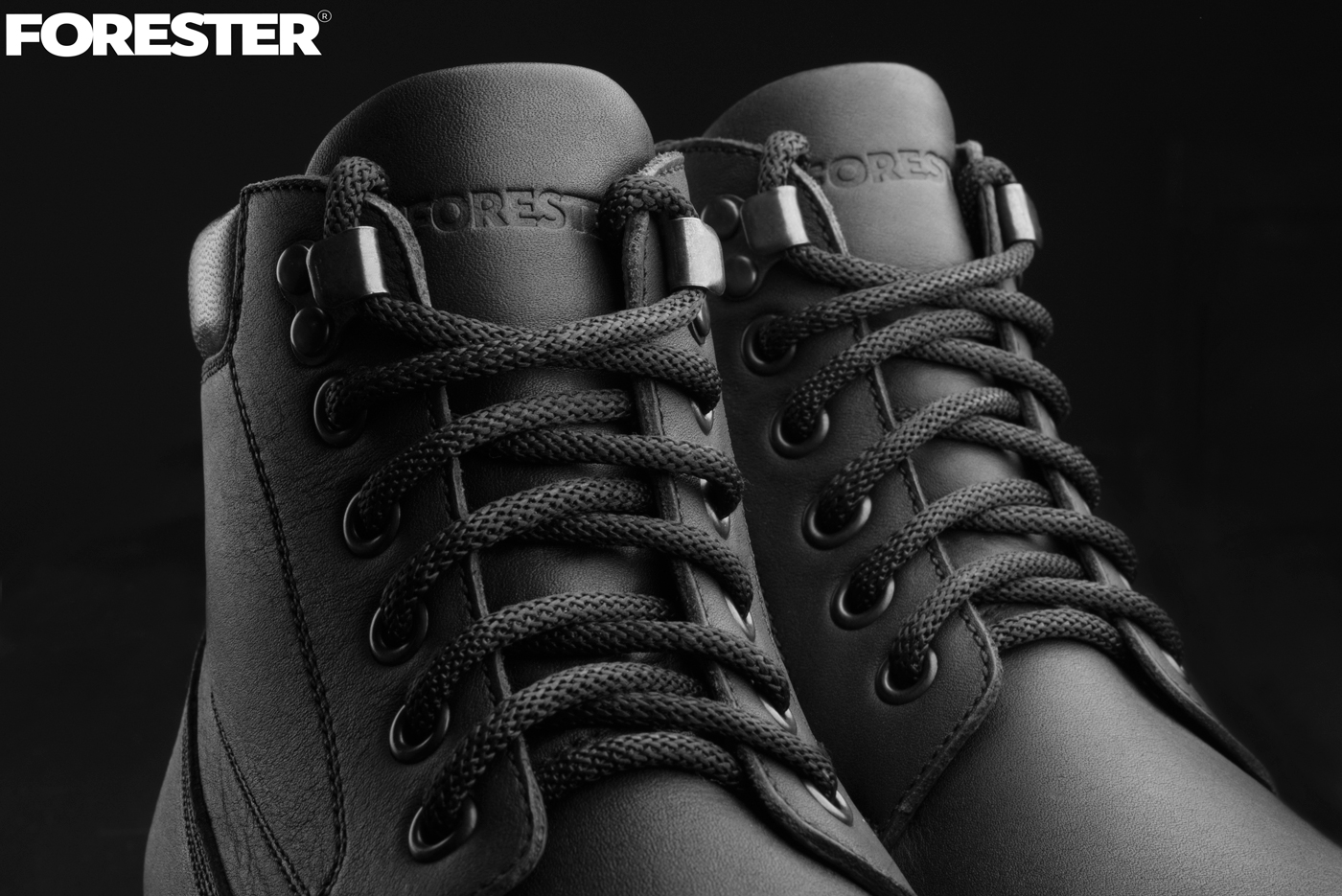 Black leather shoes Forester