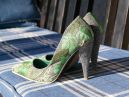 Вечірні туфлі KHMARA 130692 унісекс (зелений/сірий) описание