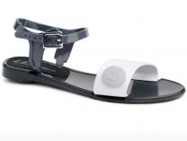 Women sandals Las Espadrillas JELLY 2 V6565-2713 Made in Italy (black/gray/white)