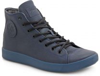 Mens leather shoes Forester Monochrome 132125-895MB (dark blue)