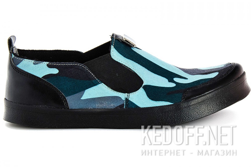 Текстильная обувь Las Espadrillas 5020 SL унисекс    (голубой/зеленый/чёрный) купить Украина