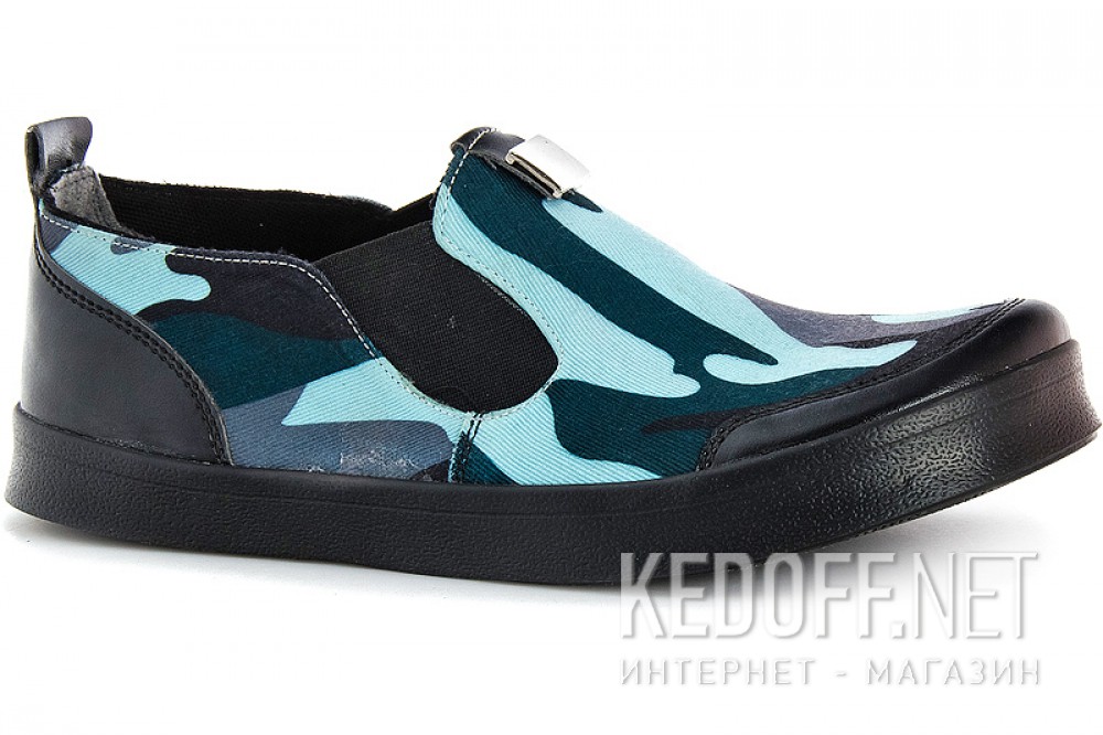 Купить Текстильная обувь Las Espadrillas 5020 SL унисекс    (голубой/зеленый/чёрный)