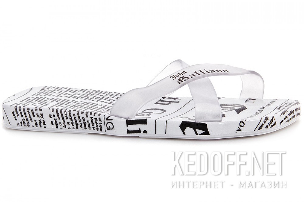 Пляжная обувь John Galliano 569-13 унисекс    (белый) купить Украина