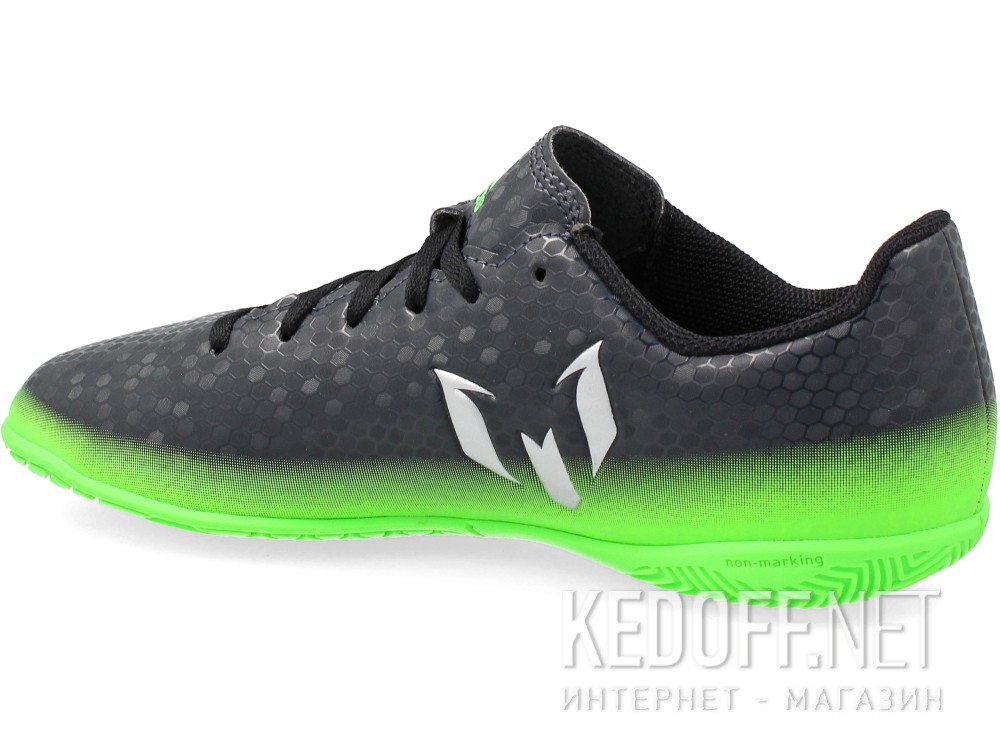 Бутсы Adidas Messi 16.4 In AQ3528 унисекс    (зеленый/чёрный) купить Украина