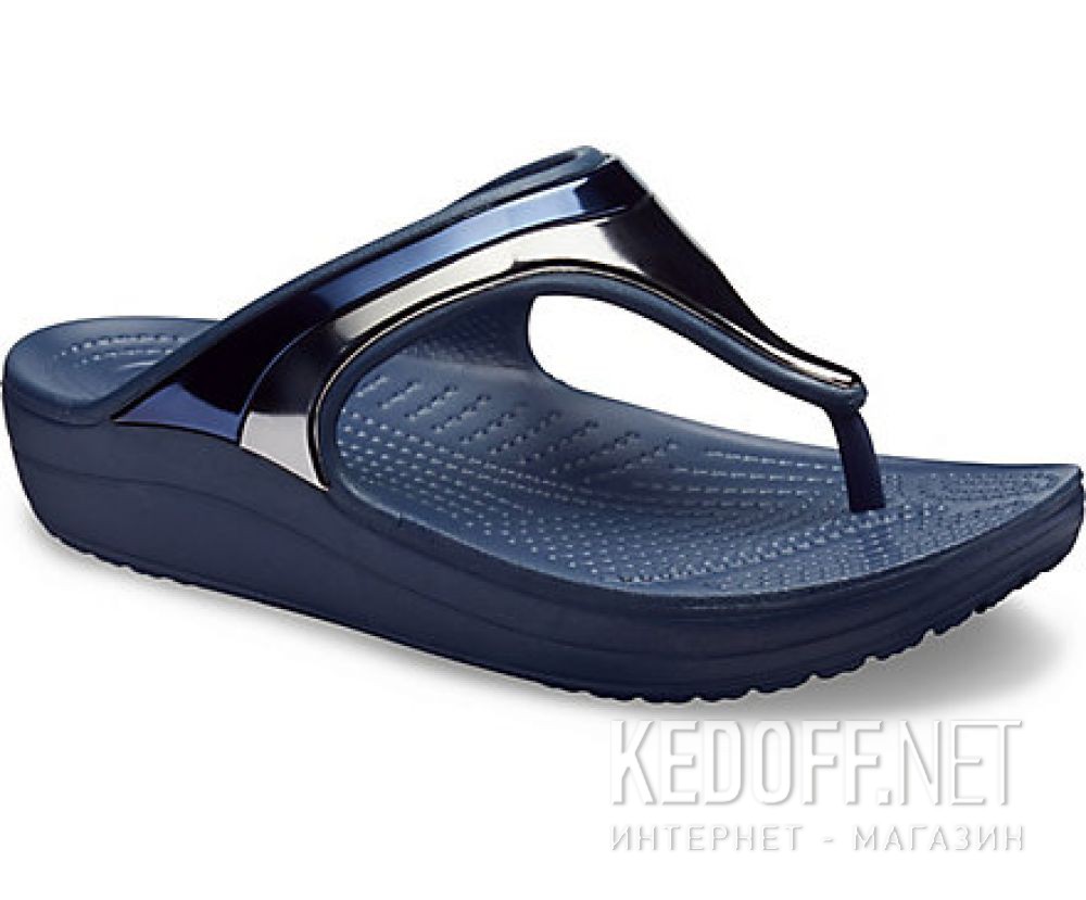 Купить Женские сандалии Crocs Sloane Metal Block Flip W Multi/Navy 205357- 4JD