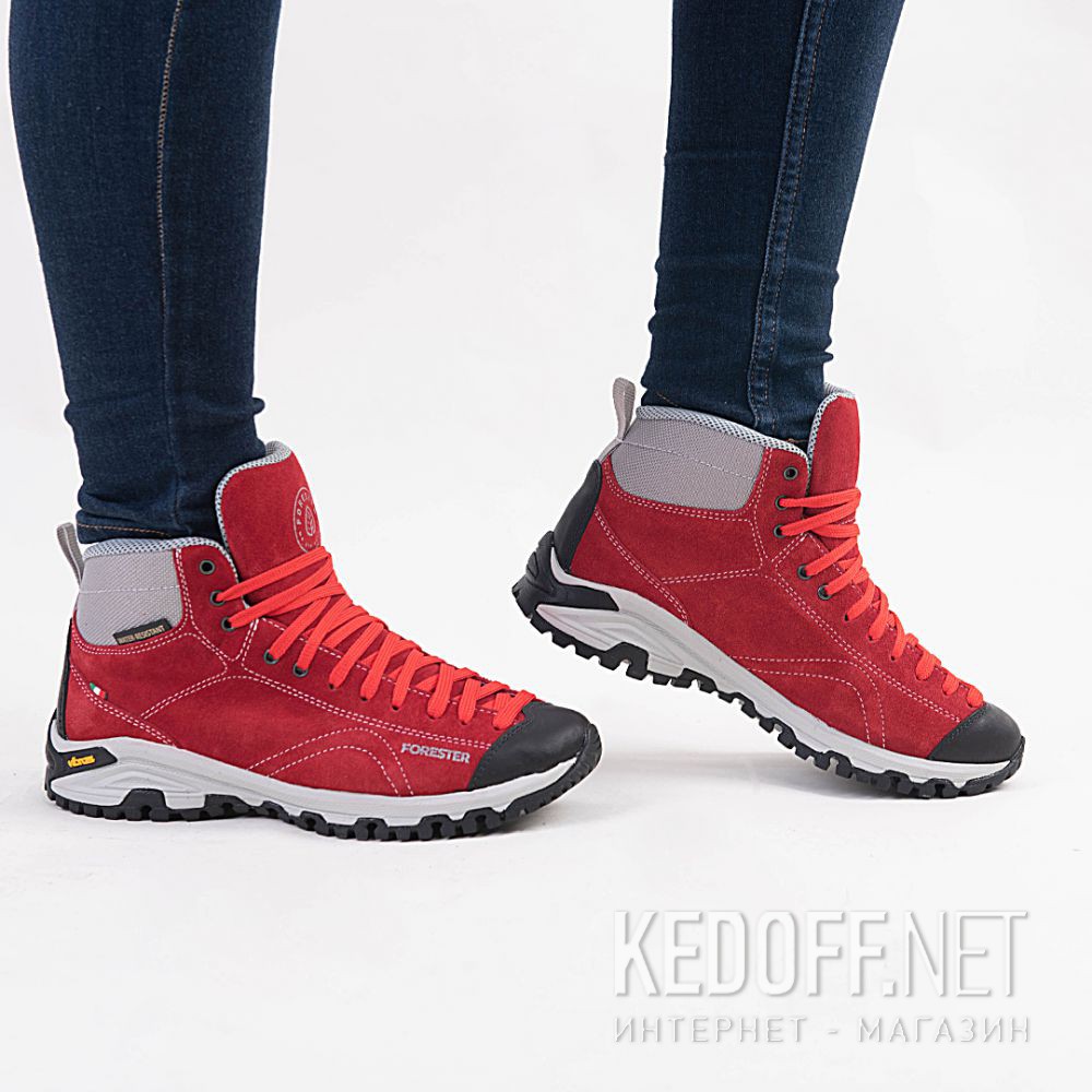 Доставка Червоні черевики Forester Red Vibram 247951-471 Made in Italy