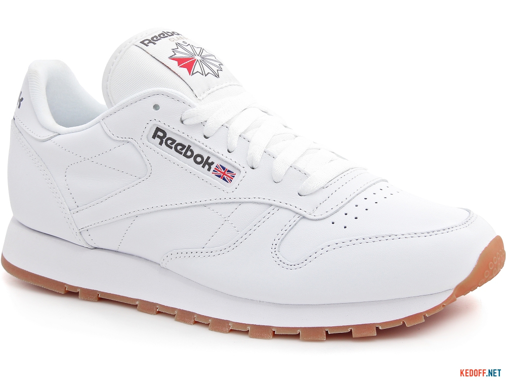 Dodaj do koszyka Buty do biegania męskie Reebok Classic Leather White/Gum 49799 (biały)