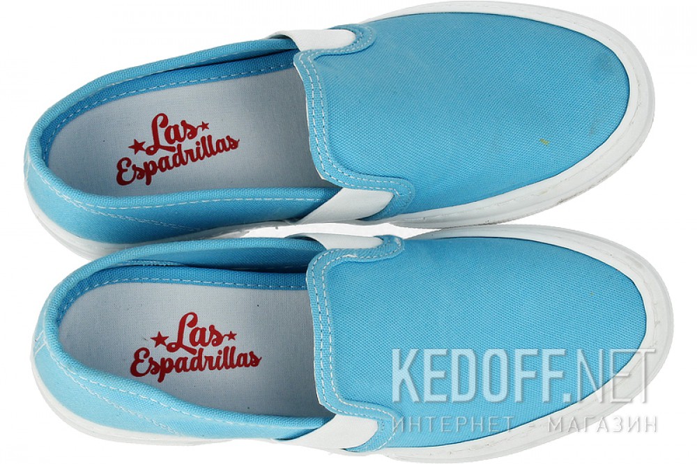Оригинальные Женская текстильная обувь Las Espadrillas 5718-41    (голубой)
