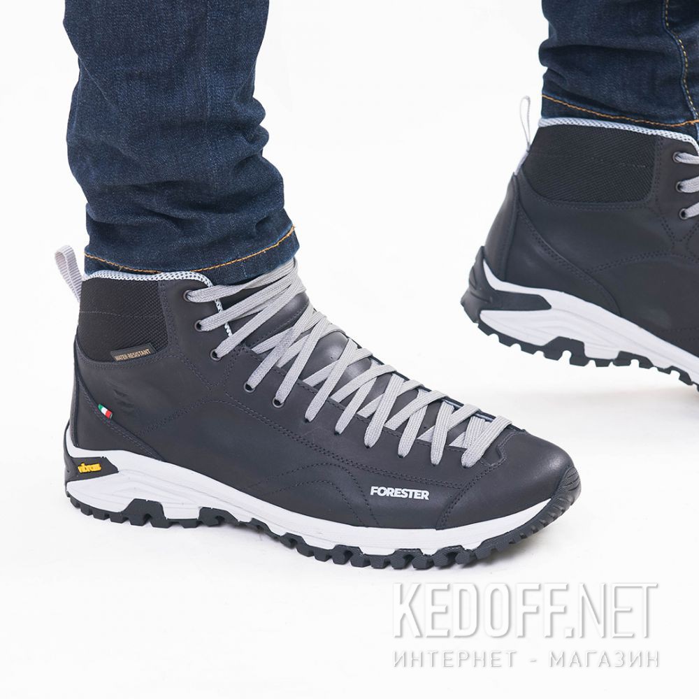 Мужские ботинки Forester Black Vibram 247951-27 Made in Italy Фото 10