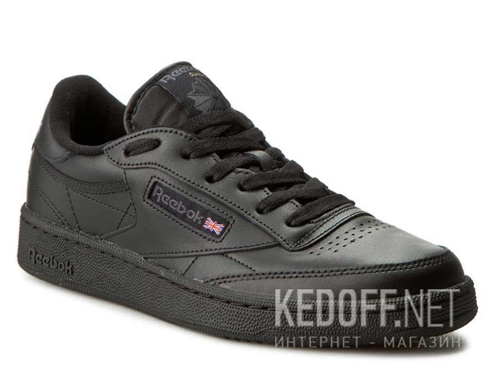 reebok club c leather trainers in black ar0454